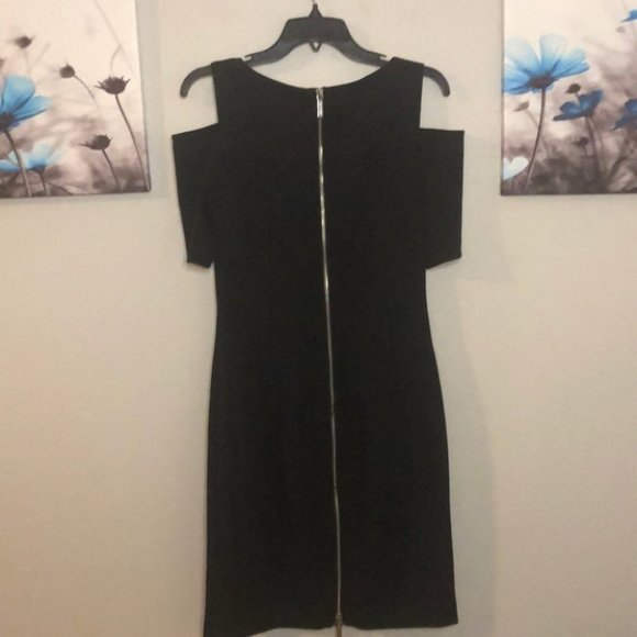 MICHAEL Michael Kors Cold Shoulder Little Black Dress - Picture 8 of 10